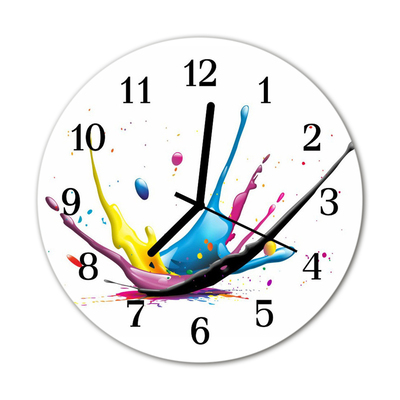 Glass Kitchen Clock Colour colour multi-coloured