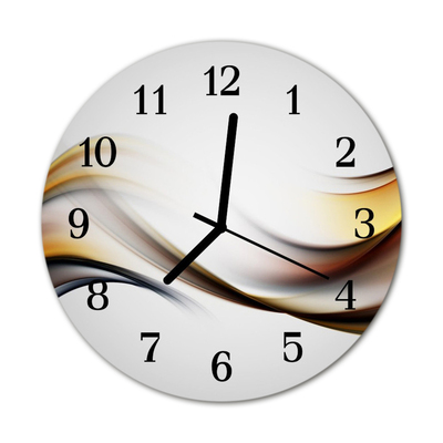 Glass Kitchen Clock Abstract abstract art multi-coloured