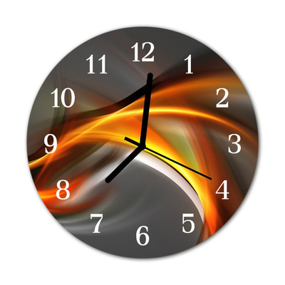 Glass Kitchen Clock Abstract Abstract Art Multi-Coloured