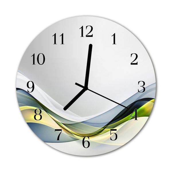 Glass Kitchen Clock Abstract abstract art grey