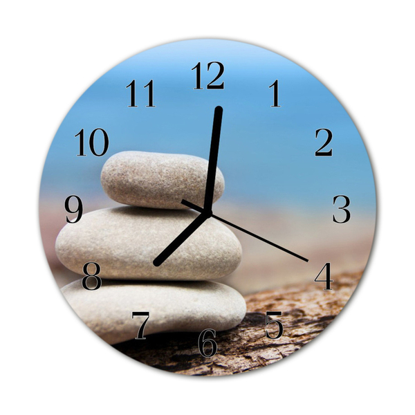 Glass Kitchen Clock Stones stones multi-coloured