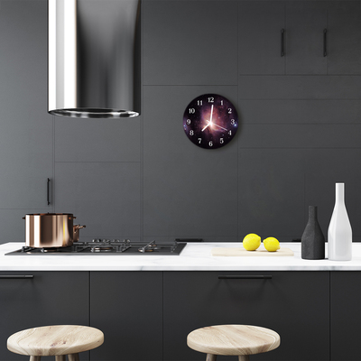 Glass Kitchen Clock Space Space Multi-Coloured