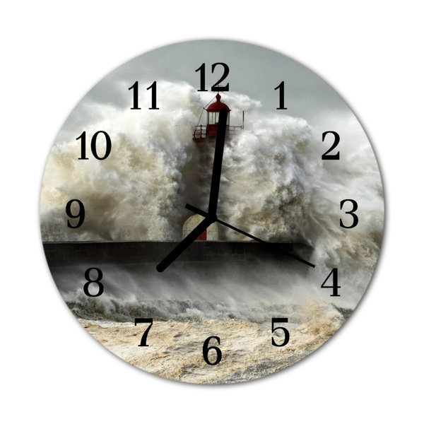 Glass Kitchen Clock Storm storm brown