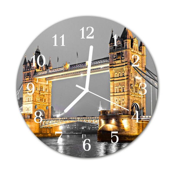 Glass Kitchen Clock Tower Bridge Tower Bridge Yellow