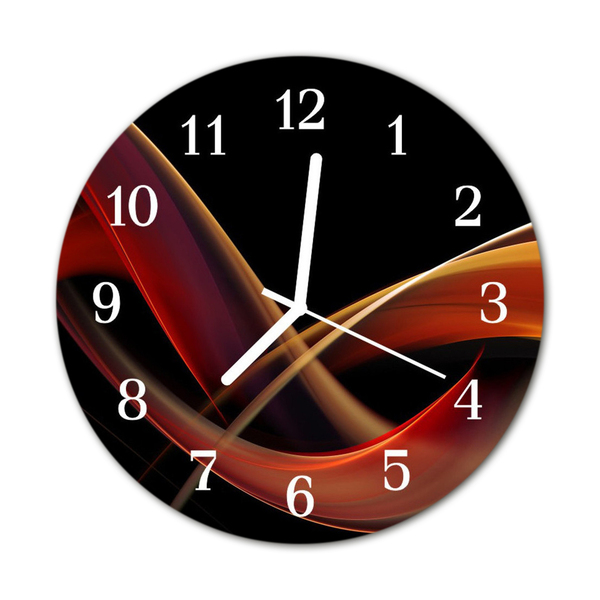 Glass Kitchen Clock Abstract Abstract Art Multi-Coloured