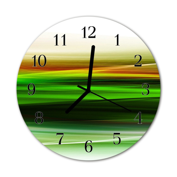 Glass Kitchen Clock Abstract art multi-coloured