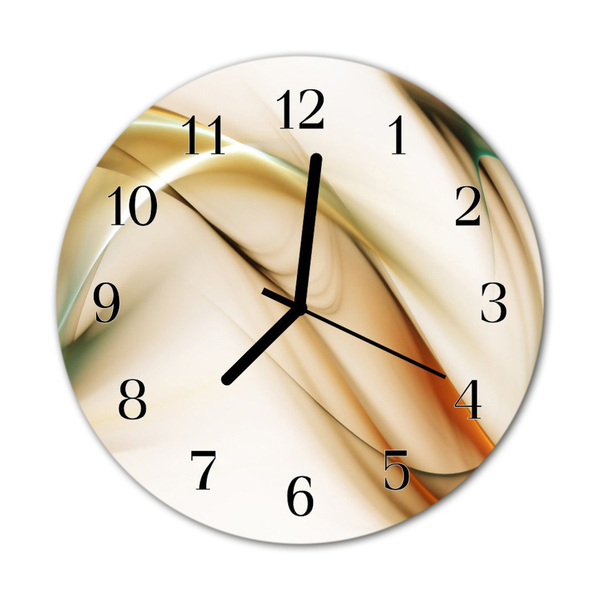 Glass Kitchen Clock Abstract art multi-coloured