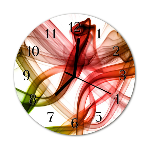 Glass Kitchen Clock Abstract art multi-coloured