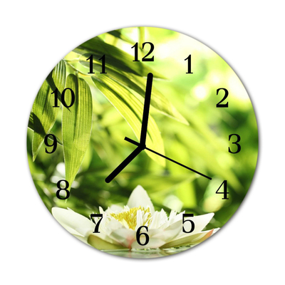 Glass Wall Clock Nature nature green