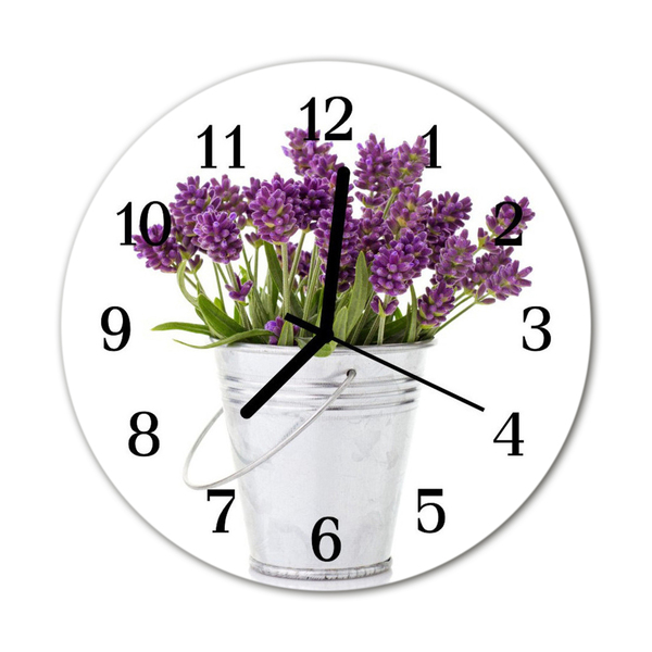 Glass Wall Clock Lavender lavender purple