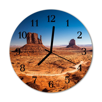 Glass Wall Clock Wilderness wilderness brown