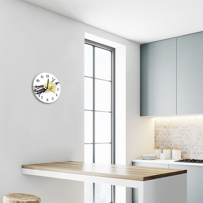 Glass Wall Clock Vanilla vanilla brown