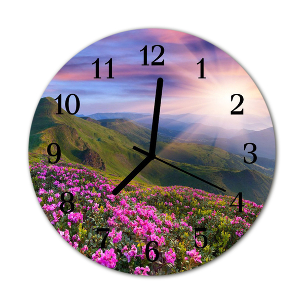 Glass Wall Clock Landscape landscape multi-coloured