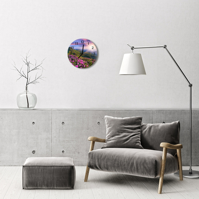 Glass Wall Clock Landscape landscape multi-coloured