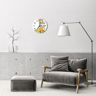 Glass Wall Clock Citrus fruits fruit multi-coloured