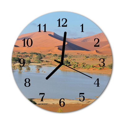 Glass Wall Clock Wilderness wilderness orange