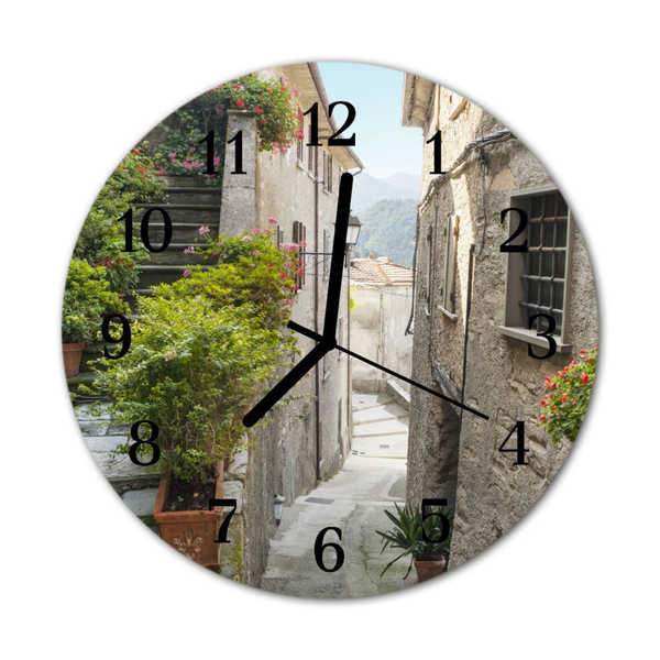 Glass Wall Clock Greece greece green