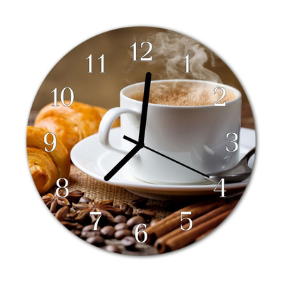 Glass Wall Clock Cinnamon Anise Cinnamon Anise Brown