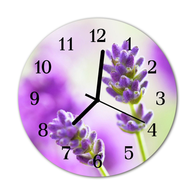 Glass Wall Clock Lavender lavender purple