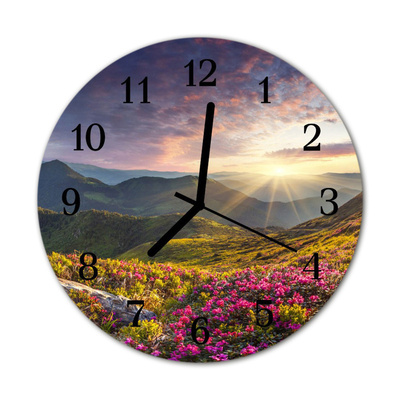 Glass Wall Clock Landscape landscape multi-coloured