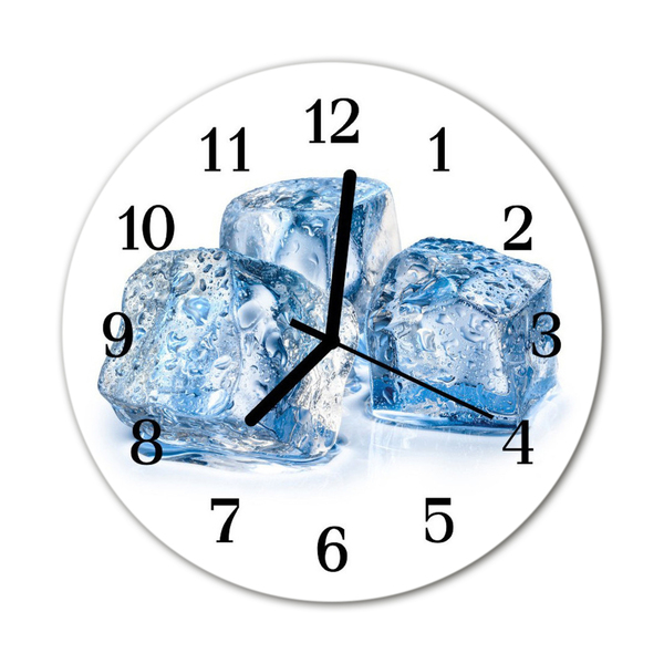 Glass Wall Clock Ice cream ice blue