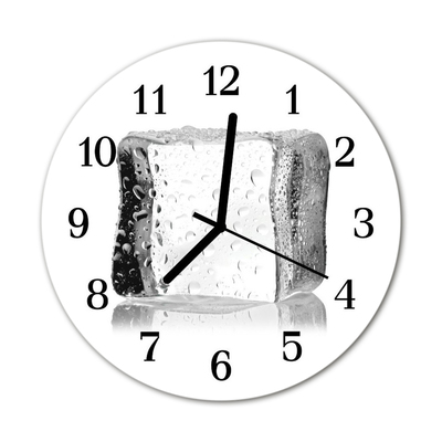 Glass Wall Clock Ice cream ice grey