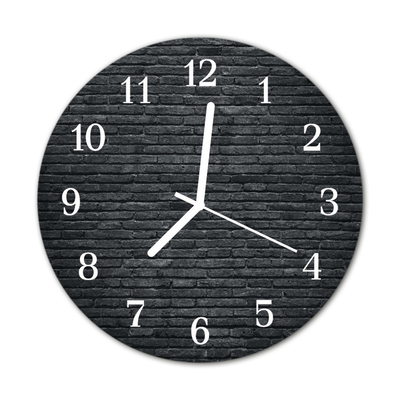 Glass Wall Clock Clinker Architecture Grey