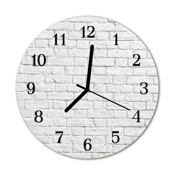 Glass Wall Clock Brick architecture white