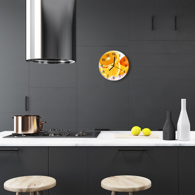 Glass Wall Clock Oranges fruit orange