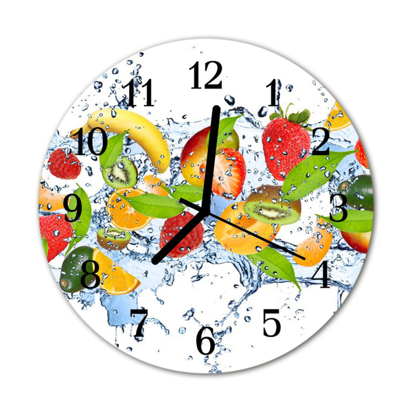 Glass Wall Clock Fruit water fruit multi-coloured