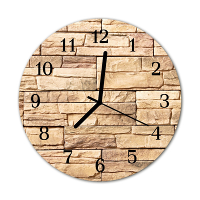 Glass Wall Clock Clinker architecture brown