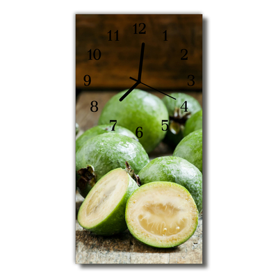 Glass Wall Clock Pomegranates