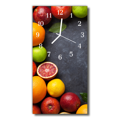 Glass Wall Clock Citrus