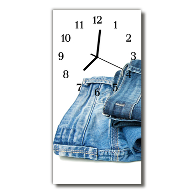 Glass Wall Clock Jeans