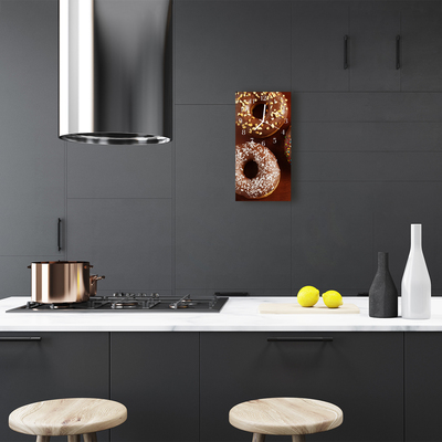 Glass Wall Clock Donuts