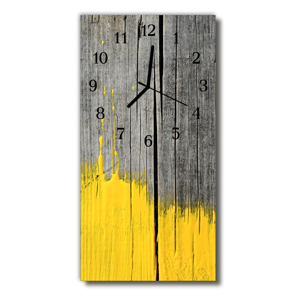 Glass Wall Clock Wood panel