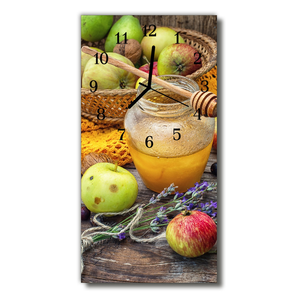 Glass Wall Clock Autumn table