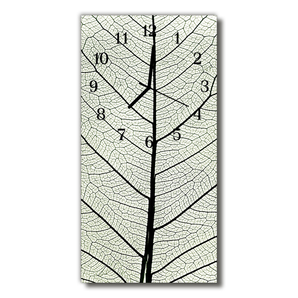 Glass Wall Clock Leaf