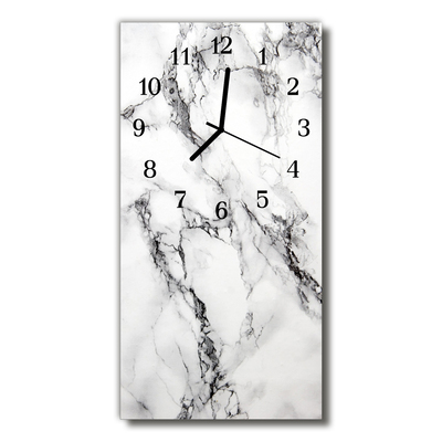 Glass Wall Clock Marble