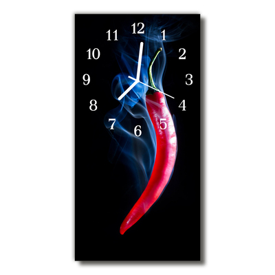 Glass Wall Clock Paprika