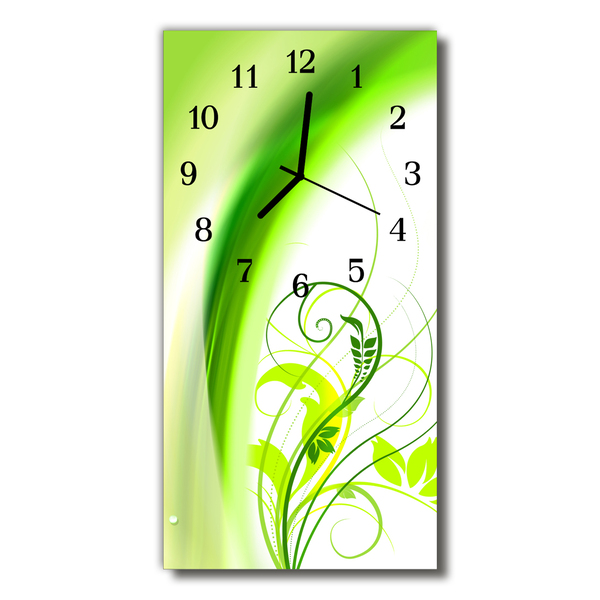 Glass Wall Clock Plant