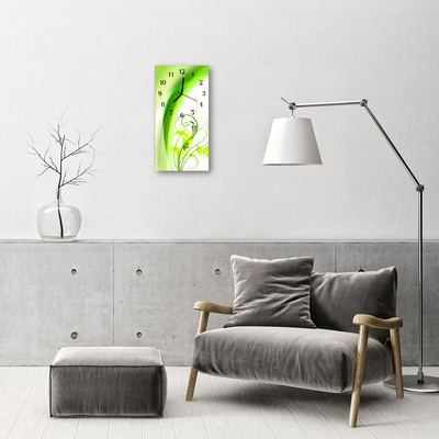 Glass Wall Clock Plant