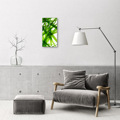 Glass Wall Clock Plant leaves