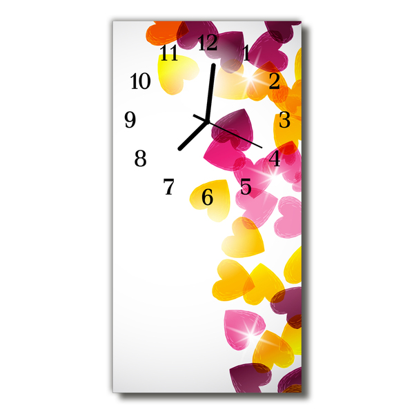 Glass Wall Clock Heart