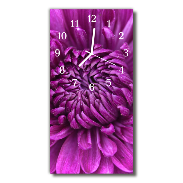 Glass Wall Clock Peony