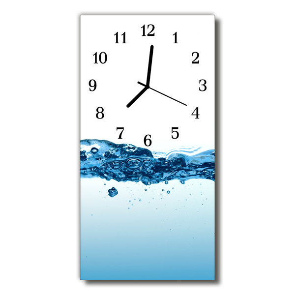 Glass Wall Clock Water