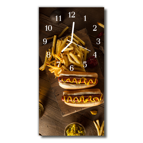 Glass Wall Clock Fast food