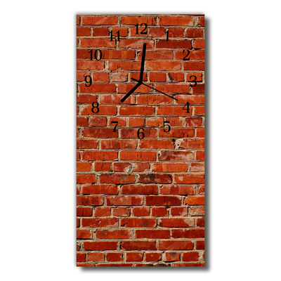 Glass Wall Clock Bricks