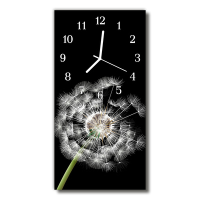 Glass Wall Clock Dandelion