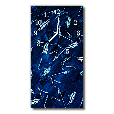 Glass Wall Clock Fish